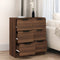 vidaXL - Dressoirs - 2 - st - 30x30x70 - cm - bewerkt - hout - bruin - eikenkleur