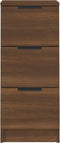 vidaXL - Dressoirs - 2 - st - 30x30x70 - cm - bewerkt - hout - bruin - eikenkleur