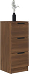 vidaXL - Dressoirs - 2 - st - 30x30x70 - cm - bewerkt - hout - bruin - eikenkleur