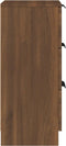 vidaXL - Dressoirs - 2 - st - 30x30x70 - cm - bewerkt - hout - bruin - eikenkleur