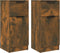 vidaXL - Dressoirs - 2 - st - 30x30x70 - cm - bewerkt - hout - gerookt - eikenkleurig