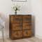 vidaXL - Dressoirs - 2 - st - 30x30x70 - cm - bewerkt - hout - gerookt - eikenkleurig