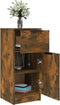 vidaXL - Dressoirs - 2 - st - 30x30x70 - cm - bewerkt - hout - gerookt - eikenkleurig