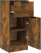 vidaXL - Dressoirs - 2 - st - 30x30x70 - cm - bewerkt - hout - gerookt - eikenkleurig