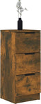 vidaXL - Dressoirs - 2 - st - 30x30x70 - cm - bewerkt - hout - gerookt - eikenkleurig