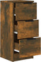 vidaXL - Dressoirs - 2 - st - 30x30x70 - cm - bewerkt - hout - gerookt - eikenkleurig