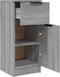 vidaXL - Dressoirs - 2 - st - 30x30x70 - cm - bewerkt - hout - grijs - sonoma - eikenkleur
