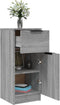 vidaXL - Dressoirs - 2 - st - 30x30x70 - cm - bewerkt - hout - grijs - sonoma - eikenkleur