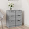 vidaXL - Dressoirs - 2 - st - 30x30x70 - cm - bewerkt - hout - grijs - sonoma - eikenkleur