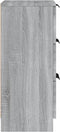 vidaXL - Dressoirs - 2 - st - 30x30x70 - cm - bewerkt - hout - grijs - sonoma - eikenkleur
