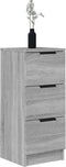 vidaXL - Dressoirs - 2 - st - 30x30x70 - cm - bewerkt - hout - grijs - sonoma - eikenkleur