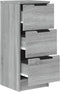 vidaXL - Dressoirs - 2 - st - 30x30x70 - cm - bewerkt - hout - grijs - sonoma - eikenkleur