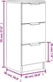 vidaXL - Dressoirs - 2 - st - 30x30x70 - cm - bewerkt - hout - grijs - sonoma - eikenkleur