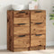 vidaXL - Dressoirs - 2 - st - 30x30x70 - cm - bewerkt - hout - oud - houtkleurig