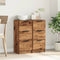 vidaXL - Dressoirs - 2 - st - 30x30x70 - cm - bewerkt - hout - oud - houtkleurig
