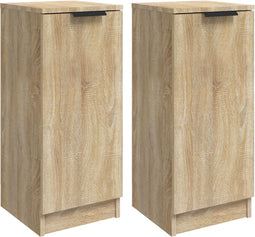 vidaXL - Dressoirs - 2 - st - 30x30x70 - cm - bewerkt - hout - sonoma - eikenkleurig