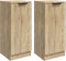 vidaXL - Dressoirs - 2 - st - 30x30x70 - cm - bewerkt - hout - sonoma - eikenkleurig