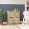 vidaXL - Dressoirs - 2 - st - 30x30x70 - cm - bewerkt - hout - sonoma - eikenkleurig