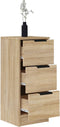 vidaXL - Dressoirs - 2 - st - 30x30x70 - cm - bewerkt - hout - sonoma - eikenkleurig
