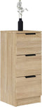vidaXL - Dressoirs - 2 - st - 30x30x70 - cm - bewerkt - hout - sonoma - eikenkleurig