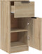 vidaXL - Dressoirs - 2 - st - 30x30x70 - cm - bewerkt - hout - sonoma - eikenkleurig