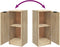 vidaXL - Dressoirs - 2 - st - 30x30x70 - cm - bewerkt - hout - sonoma - eikenkleurig