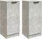 vidaXL - Dressoirs - 2 - st - 30x30x70 - cm - bewerkt - hout - betongrijs