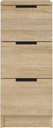 vidaXL - Dressoirs - 2 - st - 30x30x70 - cm - bewerkt - hout - betongrijs