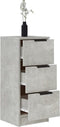 vidaXL - Dressoirs - 2 - st - 30x30x70 - cm - bewerkt - hout - betongrijs