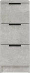 vidaXL - Dressoirs - 2 - st - 30x30x70 - cm - bewerkt - hout - betongrijs