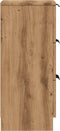 vidaXL - Dressoirs - 2 - st - 30x30x70 - cm - bewerkt - hout - artisanaal - eikenkleur
