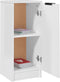 vidaXL - Dressoirs - 2 - st - 30x30x70 - cm - bewerkt - hout - hoogglans - wit