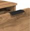 vidaXL - Dressoirs - 2 - st - 30x30x70 - cm - bewerkt - hout - artisanaal - eikenkleur