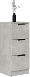 vidaXL - Dressoirs - 2 - st - 30x30x70 - cm - bewerkt - hout - betongrijs