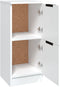 vidaXL - Dressoirs - 2 - st - 30x30x70 - cm - bewerkt - hout - wit