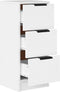 vidaXL - Dressoirs - 2 - st - 30x30x70 - cm - bewerkt - hout - wit