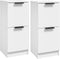 vidaXL - Dressoirs - 2 - st - 30x30x70 - cm - bewerkt - hout - wit