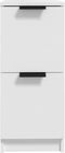 vidaXL - Dressoirs - 2 - st - 30x30x70 - cm - bewerkt - hout - wit