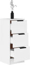 vidaXL - Dressoirs - 2 - st - 30x30x70 - cm - bewerkt - hout - wit
