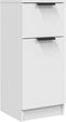 vidaXL - Dressoirs - 2 - st - 30x30x70 - cm - bewerkt - hout - wit