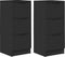vidaXL - Dressoirs - 2 - st - 30x30x70 - cm - bewerkt - hout - zwart