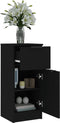 vidaXL - Dressoirs - 2 - st - 30x30x70 - cm - bewerkt - hout - zwart