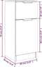 vidaXL - Dressoirs - 2 - st - 30x30x70 - cm - bewerkt - hout - zwart