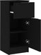 vidaXL - Dressoirs - 2 - st - 30x30x70 - cm - bewerkt - hout - zwart