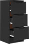 vidaXL - Dressoirs - 2 - st - 30x30x70 - cm - bewerkt - hout - zwart