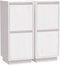 vidaXL - Dressoirs - 2 - st - 31,5x34x75 - cm - massief - grenenhout - wit