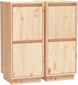 vidaXL - Dressoirs - 2 - st - 31,5x34x75 - cm - massief - grenenhout
