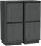 vidaXL - Dressoirs - 2 - st - 31,5x34x75 - cm - massief - grenenhout - grijs