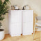 vidaXL - Dressoirs - 2 - st - 31,5x34x75 - cm - massief - grenenhout - wit