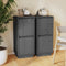 vidaXL - Dressoirs - 2 - st - 31,5x34x75 - cm - massief - grenenhout - grijs